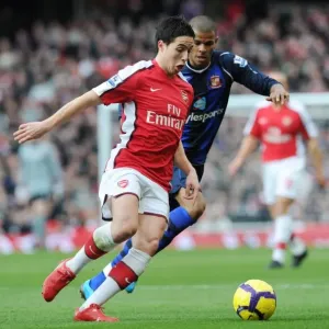 Samir Nasri (Arsenal) Frazier Campbell (Sunderland). Arsenal 2: 0 Sunderland