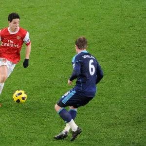 Samir Nasri (Arsenal) Glenn Whelan (Stoke). Arsenal 1: 0 Stoke City. Barclays Premier League