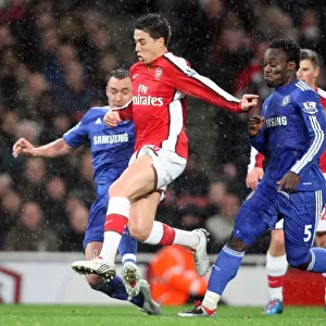 Samir Nasri (Arsenal) John Terry and Michael Essien (Chelsea). Arsenal 0: 3 Chelsea