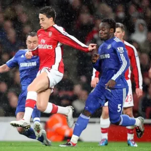 Samir Nasri (Arsenal) John Terry and Michael Essien (Chelsea). Arsenal 0: 3 Chelsea Samir Nasri (Arsenal) John Terry and Michael Essien (Chelsea). Arsenal 0: 3 Chelsea