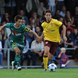 Samir Nasri (Arsenal) Linshalm (Neusiedl). SC Neusiedl 0: 4 Arsenal, Sportzentrum Neusiedl