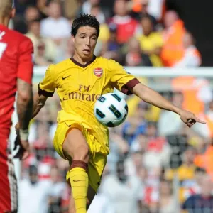 Samir Nasri (Arsenal). Liverpool 1: 1 Arsenal, Barclays Premier League, Anfield