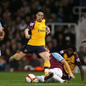Samir Nasri (Arsenal) Matthew Upson (West Ham) Samir Nasri (Arsenal) Matthew Upson (West Ham)