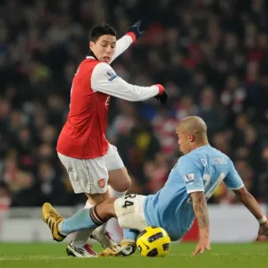 Samir Nasri (Arsenal) Nigel De Jong (Man City). Arsenal 0: 0 Manchester City