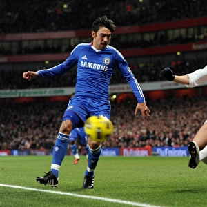 Samir Nasri (Arsenal) Paulo Ferreira (Chelsea). Arsenal 3: 1 Chelsea. Barclays Premier League