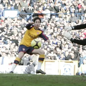 Samir Nasri (Arsenal) Peter Enckelman (Cardiff) Samir Nasri (Arsenal) Peter Enckelman (Cardiff)