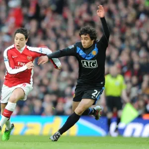 Samir Nasri (Arsenal) Rafael (Man United). Arsenal 1: 3 Manchester United