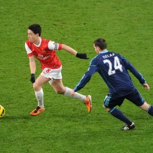 Samir Nasri (Arsenal) Rory Delap (Stoke). Arsenal 1: 0 Stoke City. Barclays Premier League
