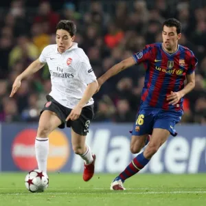 Samir Nasri (Arsenal) Sergio Basquets (Barcelona). Barcelona 4: 1 Arsenal Samir Nasri (Arsenal) Sergio Basquets (Barcelona). Barcelona 4: 1 Arsenal