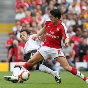 Samir Nasri (Arsenal) Simon Davies (Fulham) Samir Nasri (Arsenal) Simon Davies (Fulham)