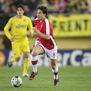 Samir Nasri: Arsenal Star Shines in UEFA Champions League Quarterfinal Clash against Villarreal, Spain, 2009