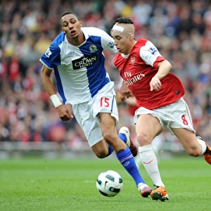 Samir Nasri (Arsenal) Steven N Zonzi (Blackburn). Arsenal 0: 0 Blackburn Rovers