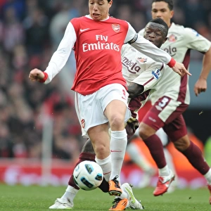 Samir Nasri (Arsenal) Sulley Muntari (Sunderland). Arsenal 0: 0 Sunderland