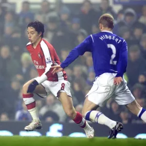 Samir Nasri (Arsenal) Tony Hibbert (Everton) Samir Nasri (Arsenal) Tony Hibbert (Everton)