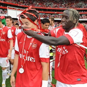 Samir Nasri and Bacary Sagna (Arsenal). Arsenal 3: 2 Celtic. Emirates Cup, pre season