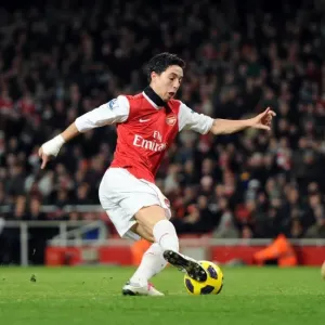 Samir Nasri beats Mark Schwarzer (Fulham) on his way to scoring his and Arsenals 2nd goal Samir Nasri beats Mark Schwarzer (Fulham) on his way to scoring his and Arsenals 2nd goal