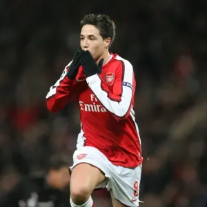 Samir Nasri celebrates scoring Arsenals 2nd goal Samir Nasri celebrates scoring Arsenals 2nd goal