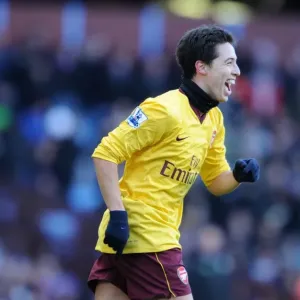 Samir Nasri celebrates scoring Arsenals 2nd goal. Aston Villa 2: 4 Arsenal Samir Nasri celebrates scoring Arsenals 2nd goal. Aston Villa 2: 4 Arsenal