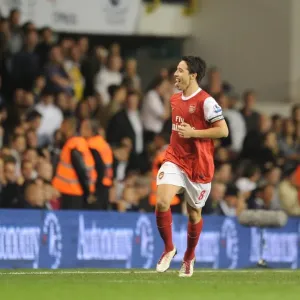 Samir Nasri celenbrates scoring the 2nd Arsenal goal. Tottenham Hotspur 1: 4 Arsenal (aet) Samir Nasri celenbrates scoring the 2nd Arsenal goal. Tottenham Hotspur 1: 4 Arsenal (aet)