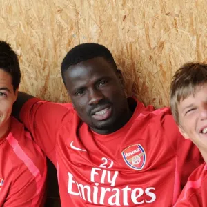 Samir Nasri, Emanuel Eboué y Andrey Arshavin (Arsenal). Campo de entrenamiento del Arsenal Samir Nasri, Emanuel Eboué y Andrey Arshavin (Arsenal). Campo de entrenamiento del Arsenal