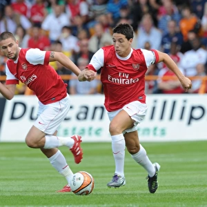 Samir Nasri and Henri Lansbury (Arsenal). Barnet 0: 4 Arsenal, Pre season friendly