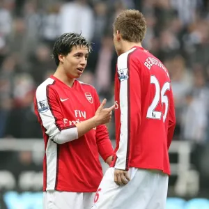 Samir Nasri and Nicklas Bendtner (Arsenal) Samir Nasri and Nicklas Bendtner (Arsenal)