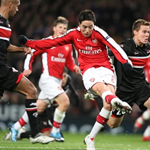 Samir Nasri scores Arsenals 2nd goal under pressure
