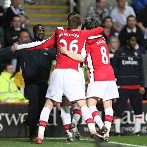 Samir Nasri shoots celebrates scoring the 3rd Arsenal