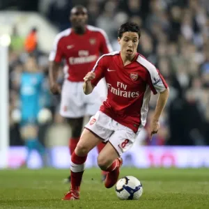 Samir Nasri's Determined Performance in a 2:1 Loss to Tottenham Hotspur, Barclays Premier League, April 14, 2010