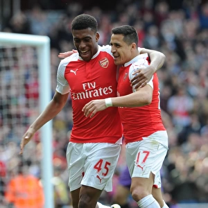 Sanchez and Iwobi's Unforgettable Goal Celebration: Arsenal's Glory Moment vs. Watford (2016)