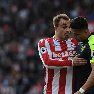 Sanchez and Shaqiri: A Moment of Respite Amidst Stoke vs. Arsenal Rivalry (2016-17)