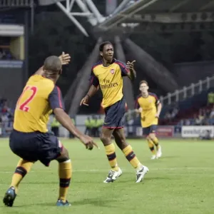 Sanchez Watt celebrates scoring Arsenals 1st goal Sanchez Watt celebrates scoring Arsenals 1st goal