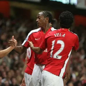 Sanchez Watt celebrates scoring Arsenals 1st goal Sanchez Watt celebrates scoring Arsenals 1st goal