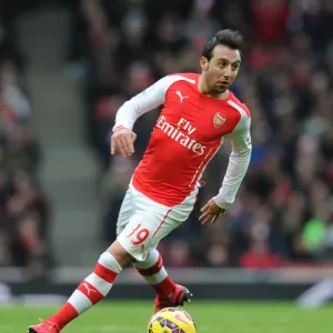 Santi Cazorla in Action: Arsenal vs Aston Villa, Premier League 2014-15