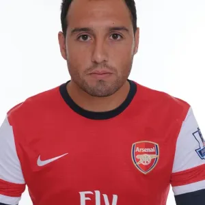 Santi Cazorla with Arsenal FC 2013-14 Squad Santi Cazorla with Arsenal FC 2013-14 Squad