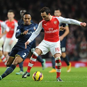 Santi Cazorla (Arsenal) Nathaniel Clyne (Southampton). Arsenal 1: 0 Southampton. Barclays