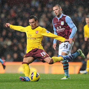 Santi Cazorla Outmaneuvers Andreas Weimann: Aston Villa vs. Arsenal, Premier League, 2012