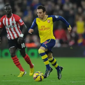Santi Cazorla Outmaneuvers Sadio Mane: A Premier League Battle at Southampton, 2014-15