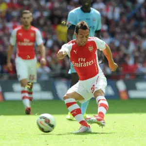 Santi Cazorla Scores the First Goal: Arsenal vs. Manchester City - FA Community Shield 2014/15 Santi Cazorla Scores the First Goal: Arsenal vs. Manchester City - FA Community Shield 2014/15
