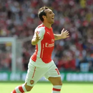 Santi Cazorla Scores the Opener: Arsenal Kicks Off 2014/15 Season with Victory over Manchester City (FA Community Shield) Santi Cazorla Scores the Opener: Arsenal Kicks Off 2014/15 Season with Victory over Manchester City (FA Community Shield)