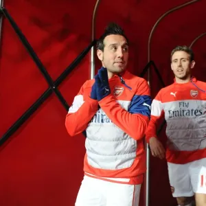 Santi Cazorla in the Tunnel: Arsenal vs Leicester City, Premier League, 2015
