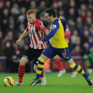Santi Cazorla vs. Harrison Reed: Intense Battle in Southampton v Arsenal (2014-15)
