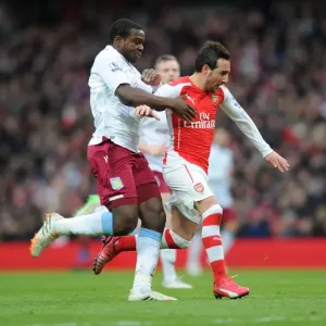 Santi Cazorla's Agile Outmaneuver of Jores Okore: A Premier League Masterclass (Arsenal vs Aston Villa, 2014-15)