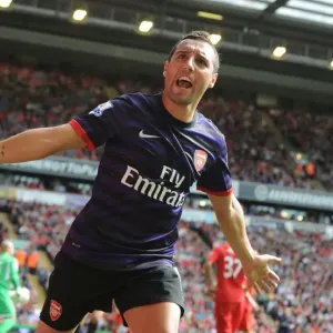 Santi Cazorla Print - 2012-13 Premier League Match Santi Cazorla Print - 2012-13 Premier League Match
