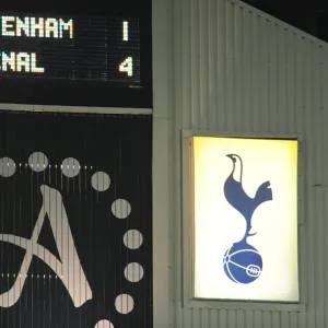 The scoreboard shows the final result. Tottenham Hotspur 1: 4 Arsenal (aet) The scoreboard shows the final result. Tottenham Hotspur 1: 4 Arsenal (aet)