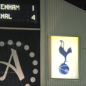 The scoreboard shows the final result. Tottenham Hotspur 1: 4 Arsenal (aet)