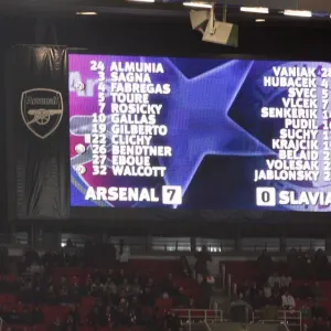 The scoreboard with the full time result