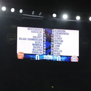 Scoreless Showdown: Arsenal FC vs. FC Bayern Munchen in the Champions League at Emirates Stadium, 2015 Scoreless Showdown: Arsenal FC vs. FC Bayern Munchen in the Champions League at Emirates Stadium, 2015