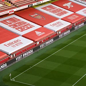 Sea of Red: Arsenal's Emirates Stadium Engulfed in Team Colors vs. West Ham United