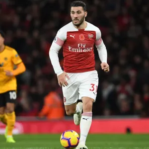 Sead Kolasinac: In Action for Arsenal Against Wolverhampton Wanderers, Premier League 2018-19